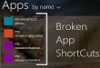 How to fix the shortcuts of the broken apps